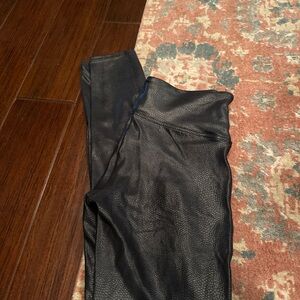 SPANX Black Textured Leggings